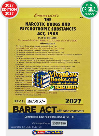 New - NDPS Bare Act - Narcotic Drugs and Psychotropic Substances Act 1985 - New 2027 Edition