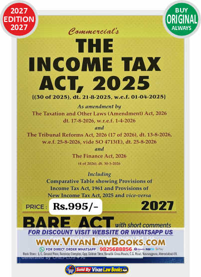 PROFESSIONAL EDITION - The Income Tax Act 2025 - 2027 Edition BARE ACT