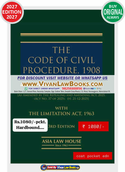 CPC - The Code of Civil Procedure 1908 with Limitation Act 1963 - Coat Pocket Edition - New 2027 by Asia Law House