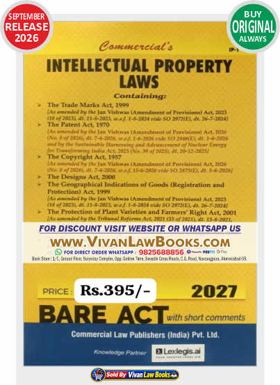 Intellectual Property Laws - BARE ACT - Commercial 2027 Edition