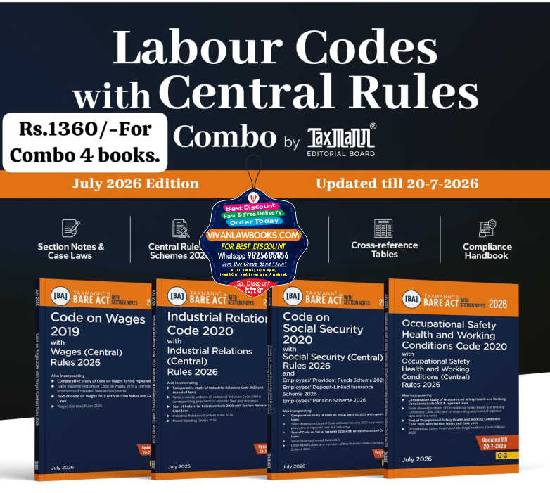 Taxmann's Labour Codes with Central Rules COMBO (Updated till 20-7-2026) - July 2026 Release