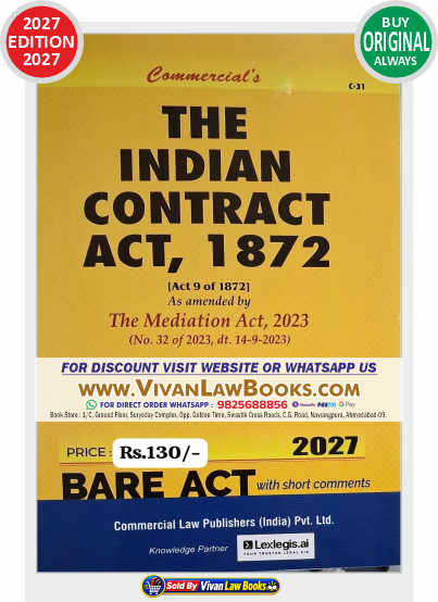The Indian Contract Act 1872 - BARE ACT - Commercial 2027