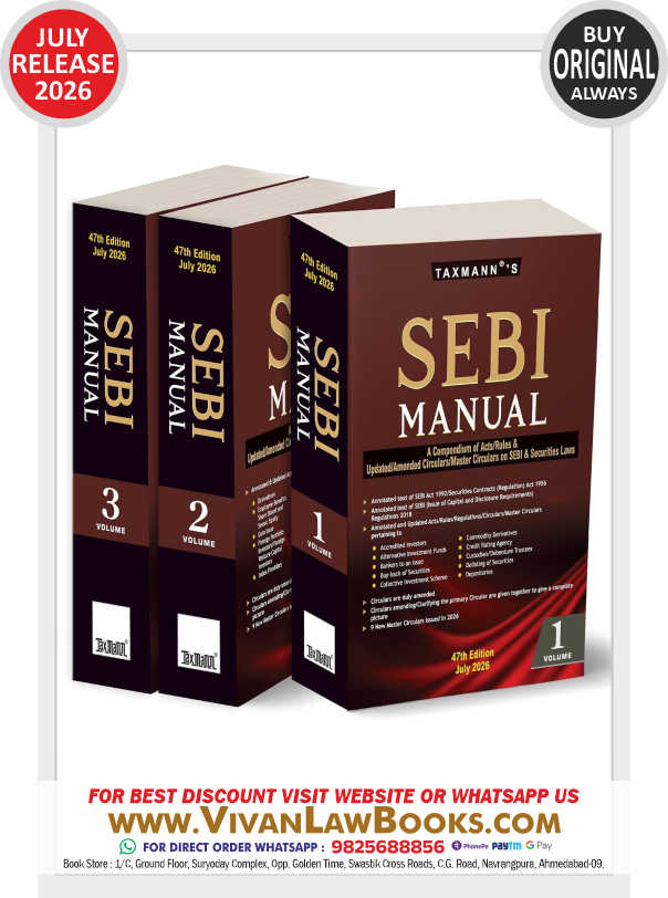 Taxmann's SEBI Manual – Complete | Amended | Annotated Law of the Indian Securities Market in one Three-volume Set—with Every Act | Regulation | Circular | Master Circular by Taxmann (Author)