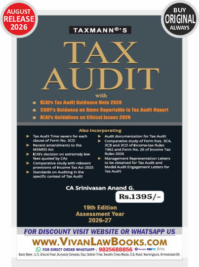 Taxmann's Tax Audit [Assessment Year 2026-27] New August 2026 Release