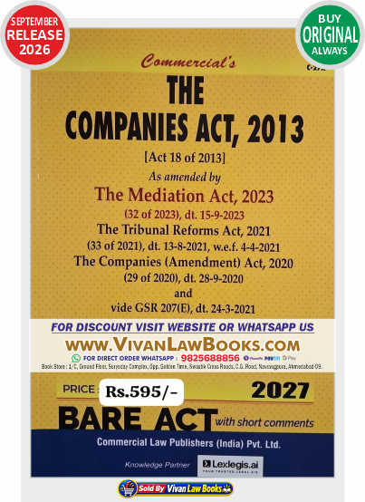 Companies ACT 2013 - BARE Act - New 2027 Edition Commercial