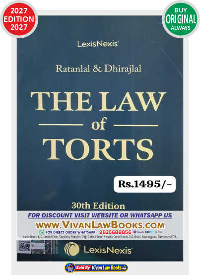 The Law of Torts by Ratanlal & Dhirajlal - New 30th Edition by LexisNexis