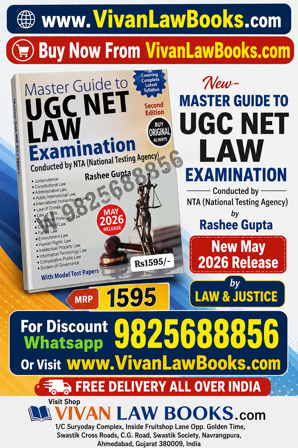 New - MASTER GUIDE TO UGC NET LAW EXAMINATION Conducted by NTA (National Testing Agency) by Rashee Gupta - New May 2026 Release by Law & Justice