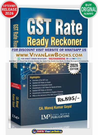 GST Rate Ready Reckoner by CA Manoj Kumar Goyal - New September 2026 Release by LMP