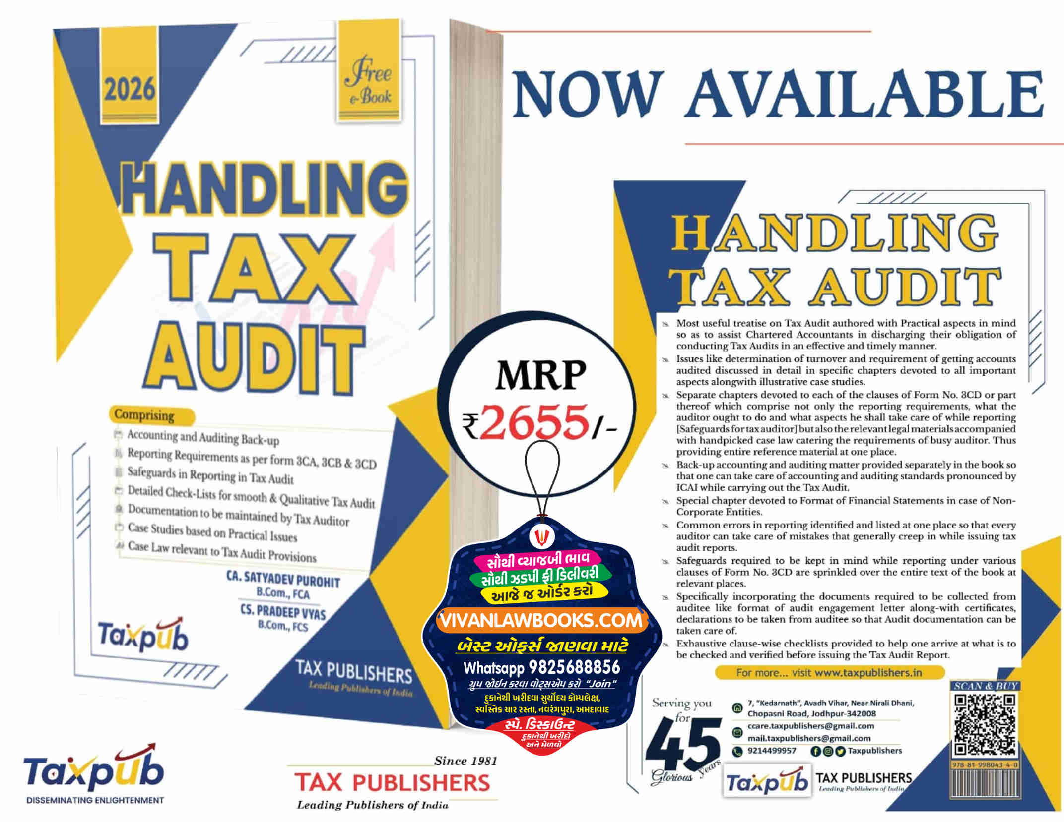 New - HANDLING TAX AUDIT - with Free E-Book - New June 2026 Release by Tax Publisher