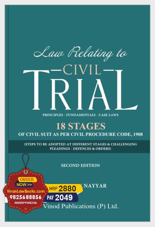 Law Relating to CIVIL TRIAL - (18 Stages) - Latest 2nd Edition 2025 Vinod Publication