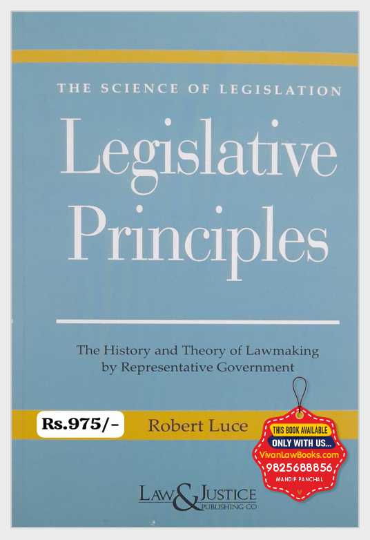 Legislative Principles by Robert Luce - Latest 2025 Edition Law & Justice