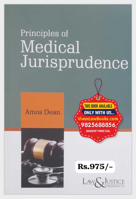 Principles of Medical Jurisprudence by Amos Dean - Latest 2025 Edition Law & Justice