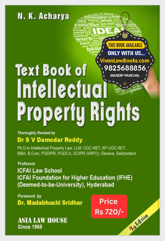 Textbook of Intellectual Property Rights by N K Acharya - Latest April 2025 Edition Asia Law House