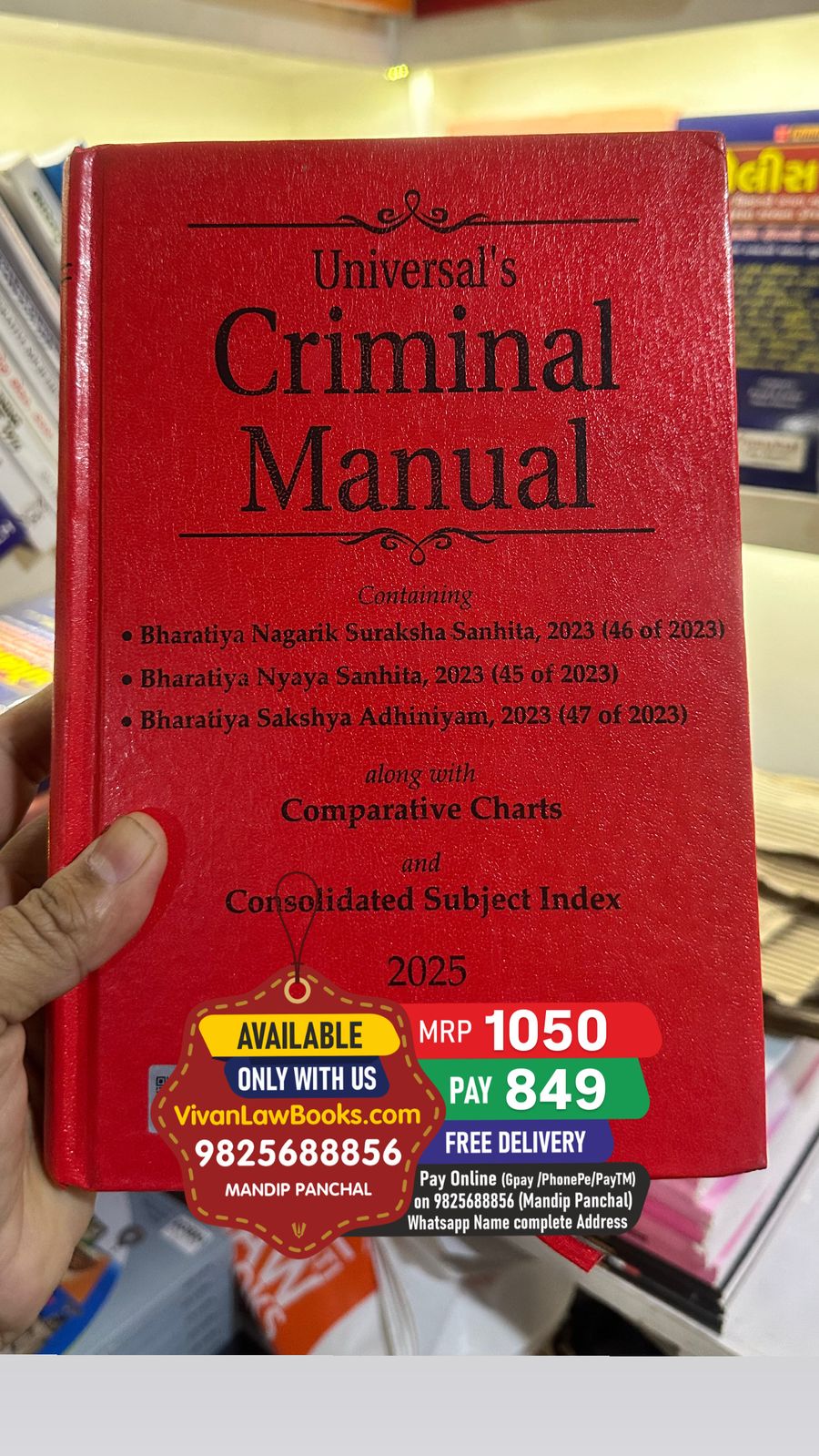 Universal's CRIMINAL MANUAL (BNS I BNSS I BSA) - Latest 2025 Edition