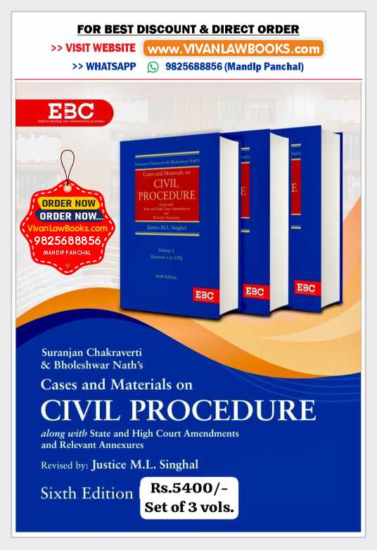 EBC's Cases and Materials on CPC Civil Procedure (In 3 Volume) - Latest 6th Edition 2025