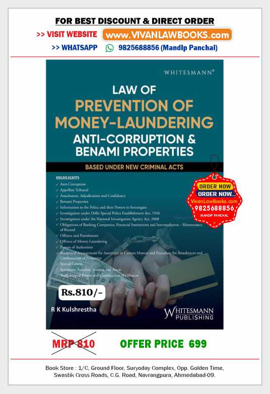 Law of Prevention of Money Laundering Anti-Corruption and Benami Properties as per New Criminal Acts - Latest May 2025 Release Whitesmann