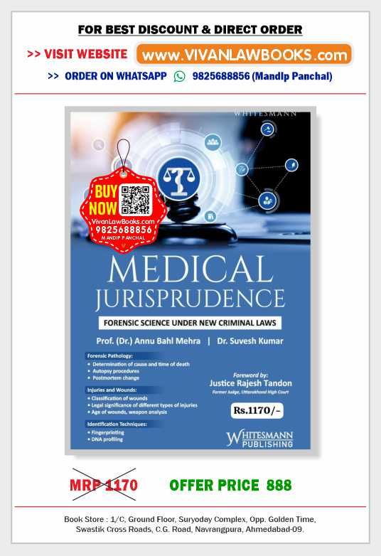 Medical Jurisprudence - Forensic Science under New Criminal Laws - Latest May 2025 Release Whitesmann