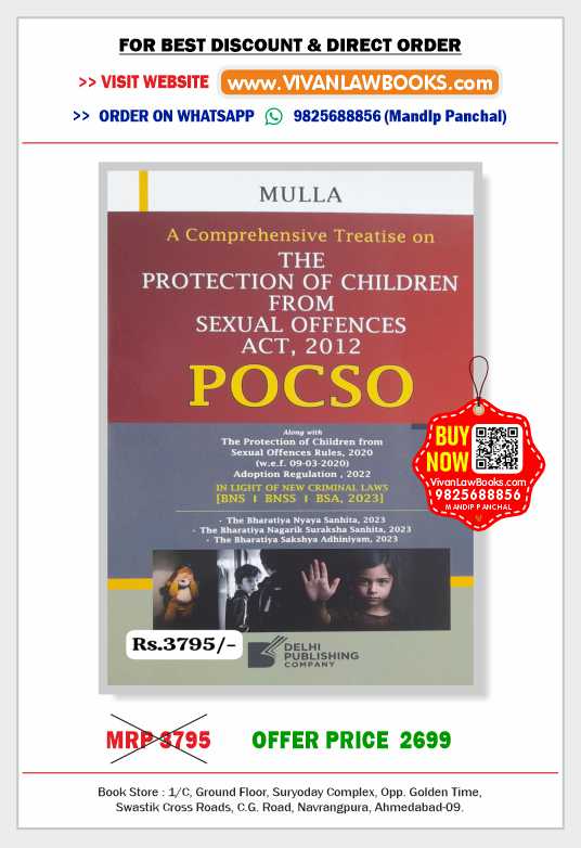 A Comprehensive Treatise on POCSO - The Protection of Children from Sexual Offences Act, 2012 by MULLA - Latest 2025 Release Delhi Publishing Company