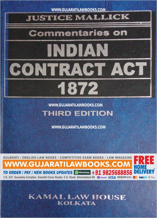 Justice Mallick Commentaries on INDIAN CONTRACT ACT 1872 - latest 3rd Edition-0
