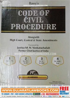 Basu's Code of Civil Procedure Along with High Court, Central and State Amendments (4 Volumes) Latest Edition - Justice M N Venkatachaliah-0
