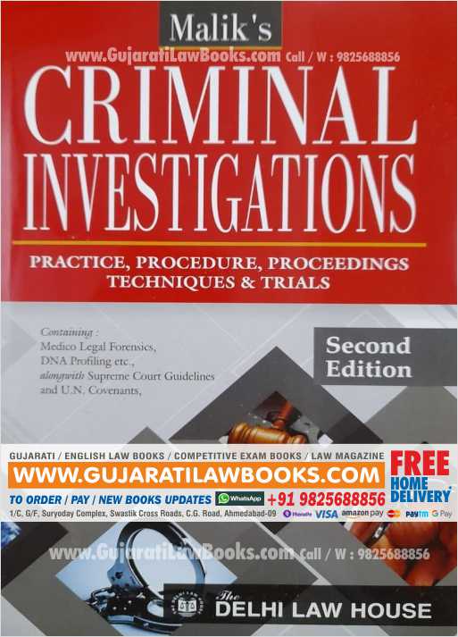 Malik's Criminal Investigations - Practice, Procedure, Proceedings Techniques & Trials - July 2021 2nd Edition by Delhi Law House-0
