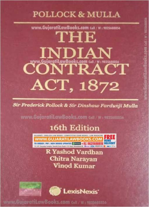 The Indian Contract Act, 1872 by Pollock and Mulla - 16th Edition - LexisNexis Universal October 2021 Edition-0