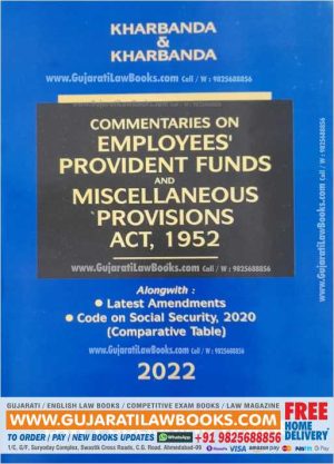 Commentary on Employees Provident Funds and Miscellaneous Provisions Act, 1952 - Kharbanda and Kharbanda - Latest 2022 Edition-0