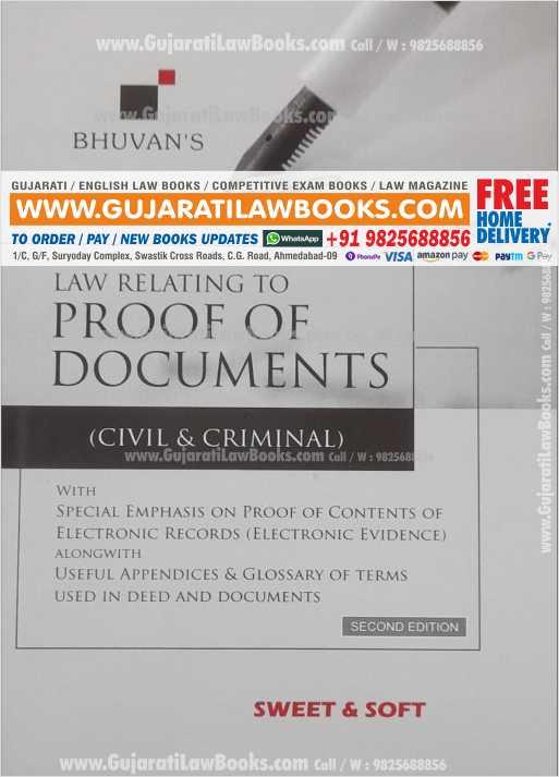 Law Relating to Proof of Documents (Civil & Criminal) - November 2021 Edition Sweet & Soft-0