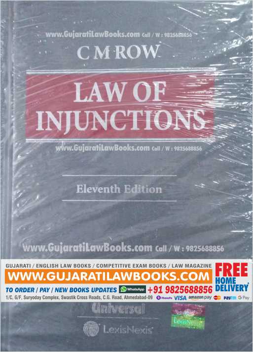 Law of Injunctions - C M Row - 11th Edition Universal LexisNexis Latest Edition-0