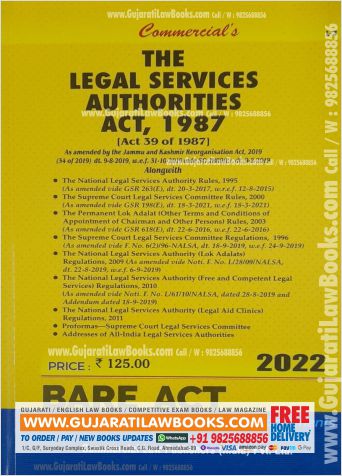 Legal Service Authority Act, 1987 - BARE ACT - 2022 Edition Commercial-0