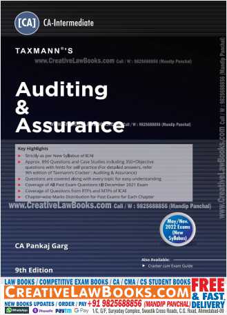 Auditing & Assurance - 9th Edition May / Nov 2022 Exam for CA Intermediate-0