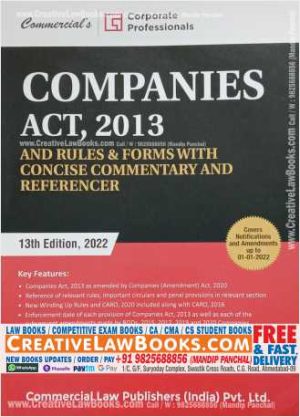 Companies Act, 2013 (13th edition 2022) SET OF 2 VOLUMES - January 2022 by Commerical -0