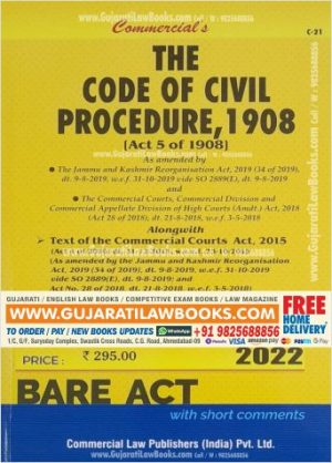 CPC - Code of Civil Procedure, 1908 - Bare Act - Latest 2022 Edition Commercial-0