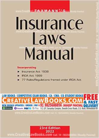 Taxmann's Insurance Laws Manual – Comprehensive Coverage of Updated, Amended & Annotated text of Laws relating to Insurance incl. Insurance/IRDA Act, 77+ Rules/Regulations, Master Directions, etc. Paperback – 30 December 2021 by Taxmann (Author)-0