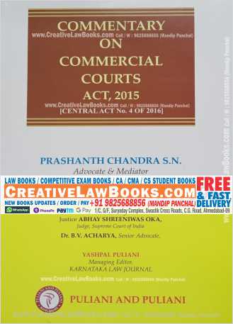 Commentary on Commercial Courts Act, 2015 - Latest 2022 Edition Puliani and Puliani-0