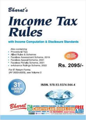 Bharat's Income Tax Rules with Income Computation & Dissclosure Standards - Latest 31st Edition 2022-0