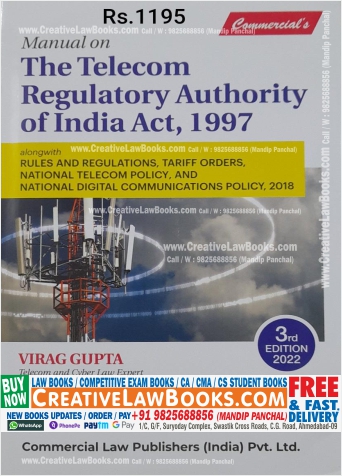 Manual on The Telecom Regulatory Authority of India Act, 1997 - 3rd Edition 2022 Commercial-0