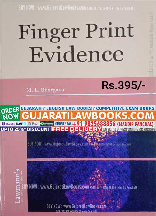 Finger Print Evidence by M L Bhargava - Latest 2023 Edition Lawmann (Kamal)