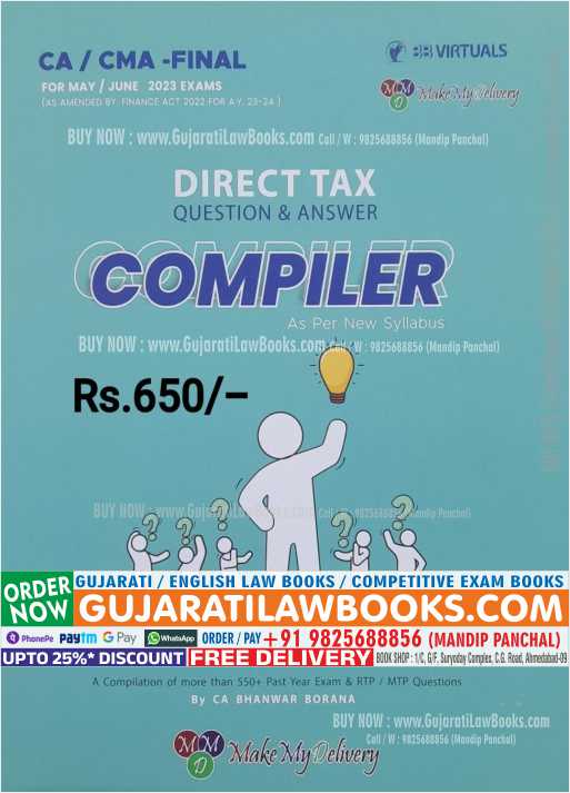 CA / CMA Final - Direct Tax Question and Answer COMPILER -For May June 2023 Exam by CA Bhanvar Borana