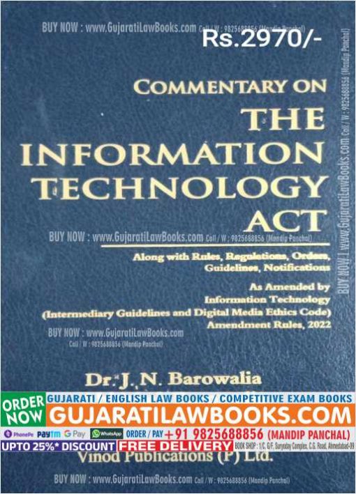 Commentary on THE INFORMATION TECHNOLOGY ACT - Latest 2023 Edition Vinod