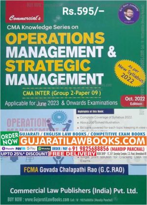 CMA Knowledge Series on OPERATIONS MANAGEMENT AND STRATEGIC MANAGEMENT - CA INTER (GROUP - 2 - PAPER 09) For June 2023 and Onward Exam