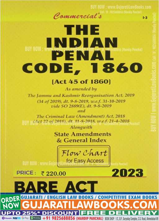 IPC - Indian Penal Code - BARE ACT - Latest 2023 Edition Commercial