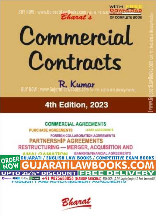 Commercial Contracts by R Kumar - 4th Edition 2023 Bharat