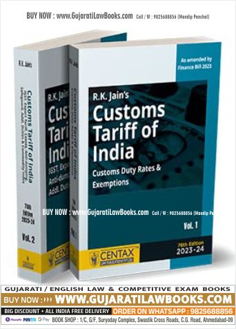 Centax Customs Tariff of India (Set of 2 Volumes) By R K Jain Edition February 2023 Paperback – 1 January 2023 by R K JAIN (Author)