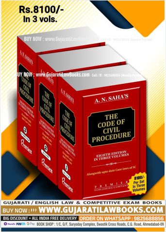 A N Saha's - THE CODE OF CIVIL PROCEDURE - Latest 18th Edition 2023 in (3 Volumes) - Premier