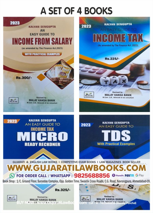 4 BOOK COMBO of Easy Guide on Income From Salary + Easy Guide on Income Tax + Easy Guide on Income Tax Micro Ready Reckoner + Easy Guide on TDS - Latest 2023 Edition Book Corporation