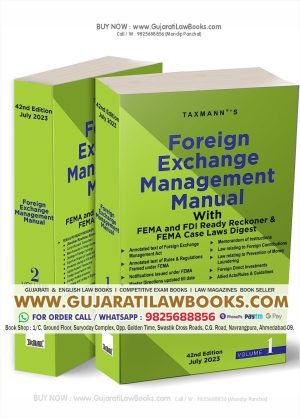 Taxmann's FEMA Manual | Set of 2 Vols. – Compendium of amended, updated & annotated text of Acts, Rules/Regulations, Notifications, Master Directions, Case Laws etc., on FEMA, FCRA, PMLA & FDI Paperback – 19 July 2023 by Taxmann (Author)