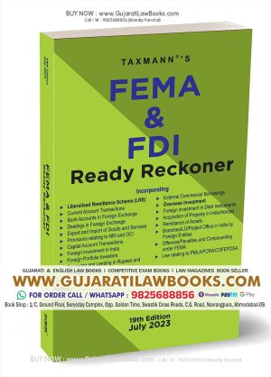 Taxmann's FEMA & FDI Ready Reckoner – Topic-wise commentary on 50+ topics (including LRS, Overseas Investment, IFSC, etc.) along with relevant Rules, Case Laws, Circulars, Master Directions, etc. Paperback – 19 July 2023 by Taxmann (Author)