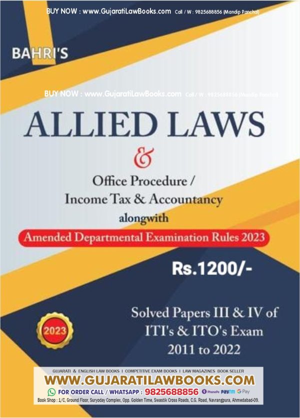 Bahri's ALLIED LAWS & Office Procedure/ Income Tax & Accountancy 2023