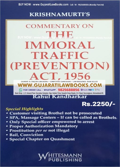 Krishnamurti's COMMENTARY ON THE IMMORAL TRAFFIC (PREVENTION) ACT, 1956 - Latest July 2023 Edition Whitesmann